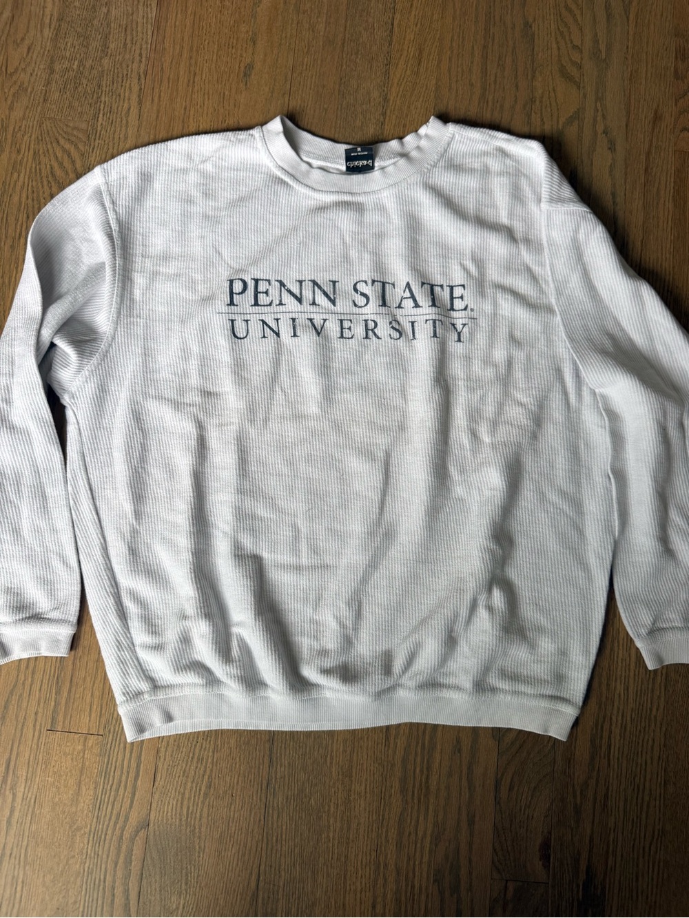Penn Statw University White Crewneck lightweight ribbed sweatshirt